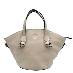 Patricia Nash Chalk White Leather Corallina Convertible Satchel